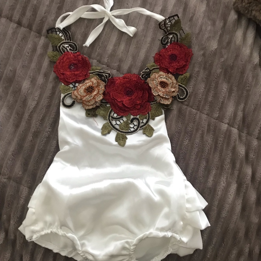 Girls 6 - 9 Months Boho silk onesie